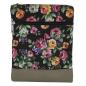 Preview: Handtasche Canvas Crossbag Blume Schwarz Bunt